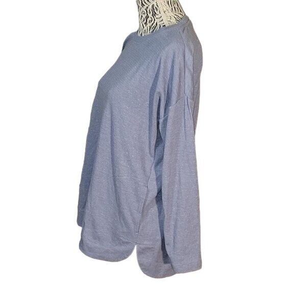 J JILL Tunic Top Blue M Casual Warm Comfort Lightweight contemporary mature - Picture 3 of 6